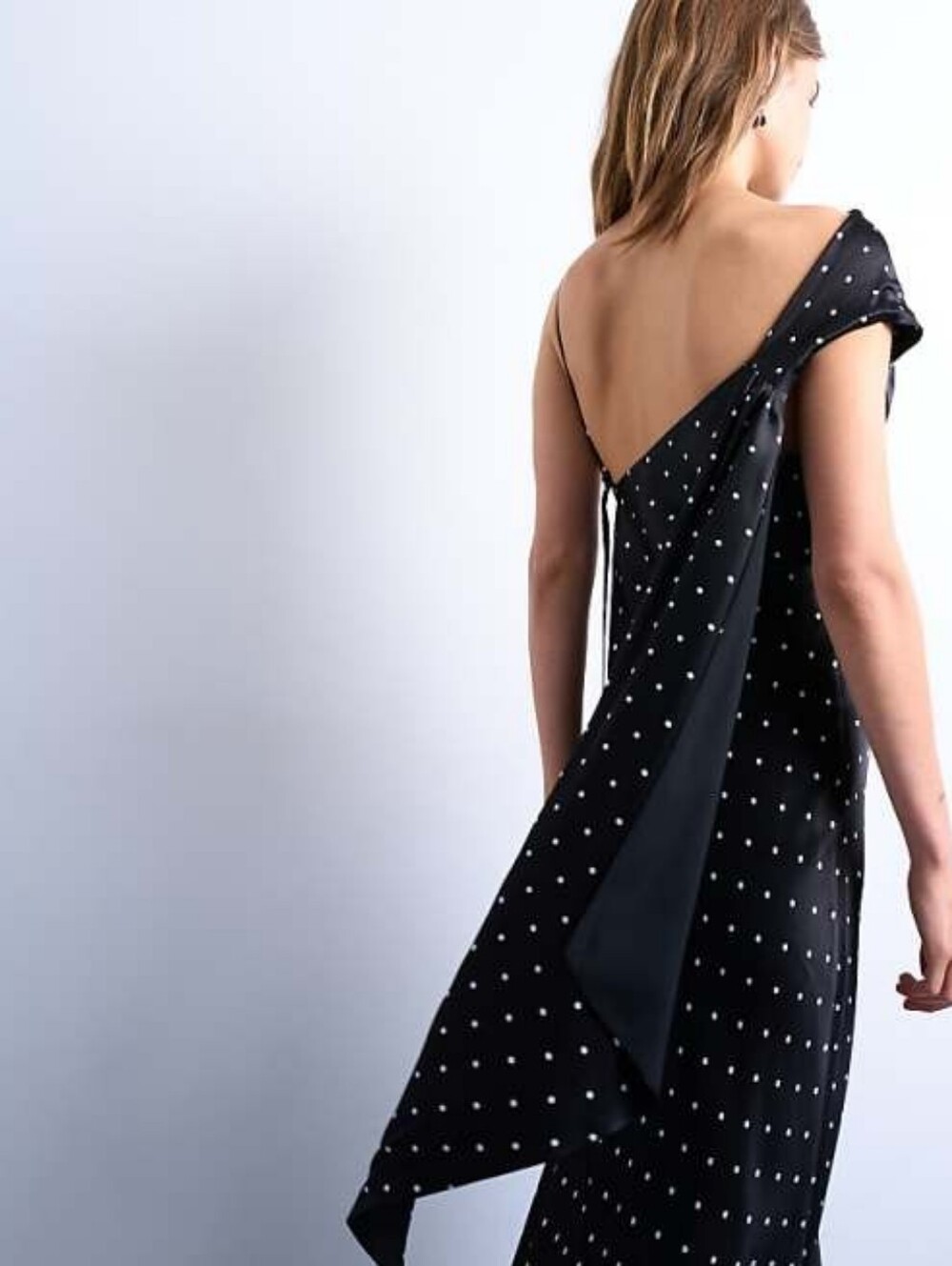 Topshop Ruched Side Midi Dress With Drape